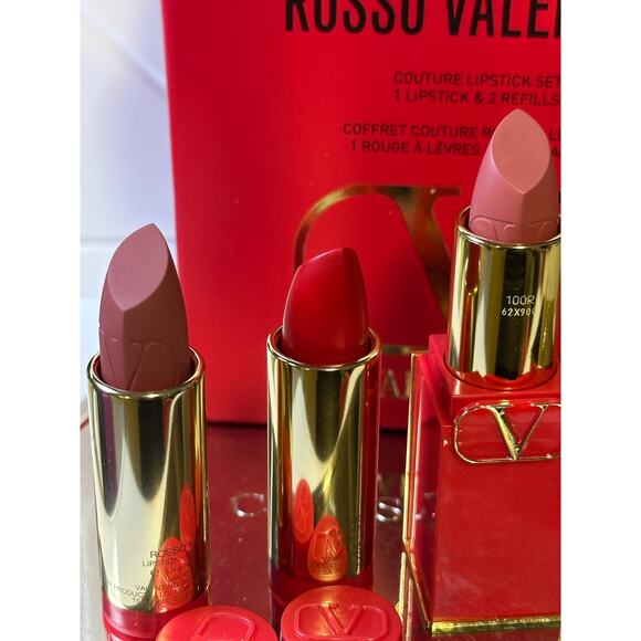 Rossi Valentino Couture Lipstick Set w/ Hard Case - 1 lipstick & 2 Refills - NEW - Picture 5 of 5